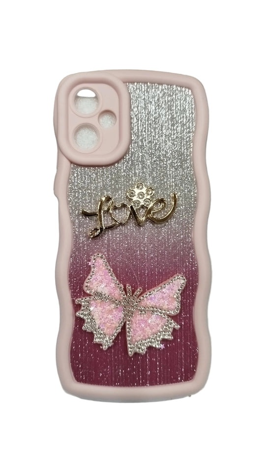 🦋 Butterfly Love Glitter Mobile Case - ✨ Elegant Design. Strong Protection. Perfect for Girls.